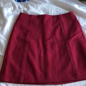 Loft Red Petite Pencil Skirt